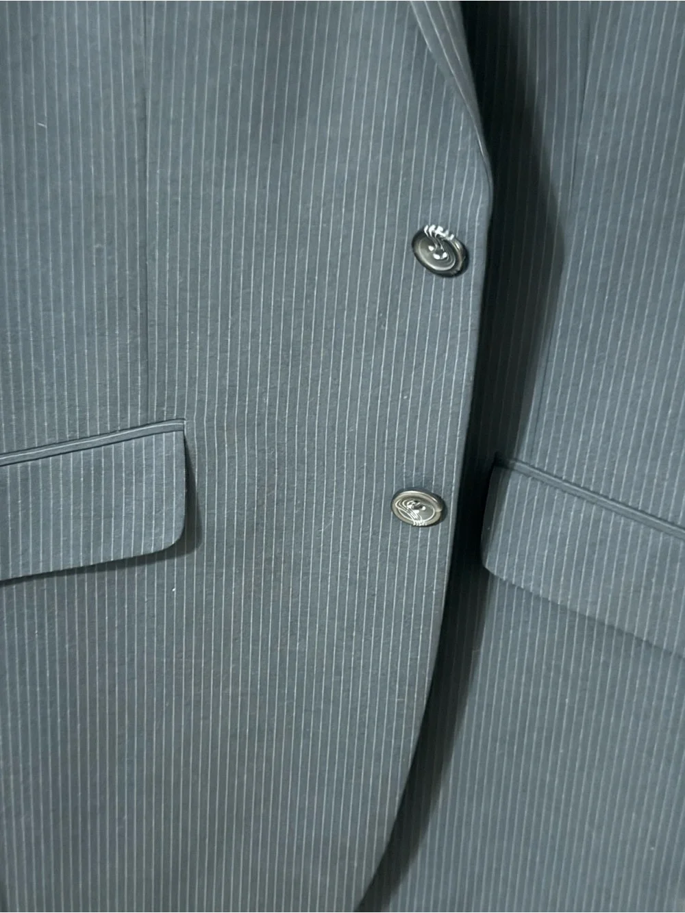 Kenneth Cole Men's Black Pinstripe Suit Jacket